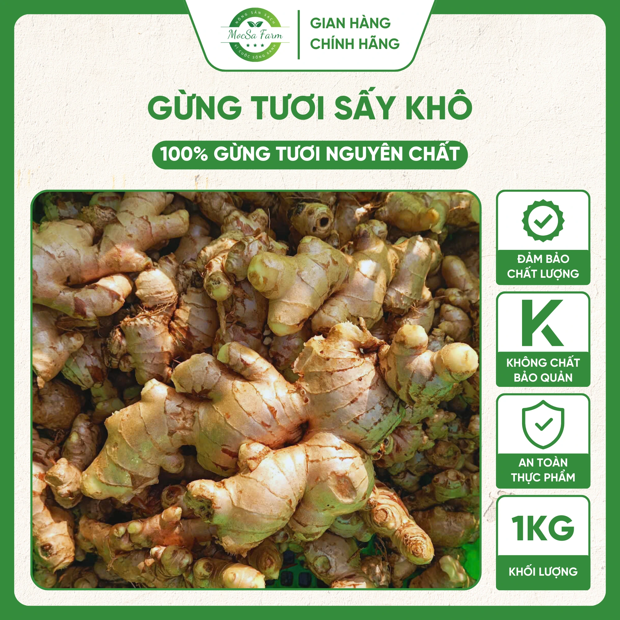 Gừng tươi sấy khô